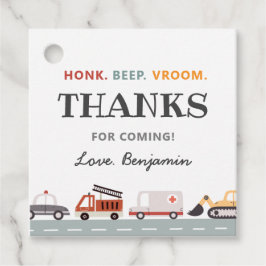 Moderner Transport Geburtstagsparty Gunst Tags Geschenkanhänger