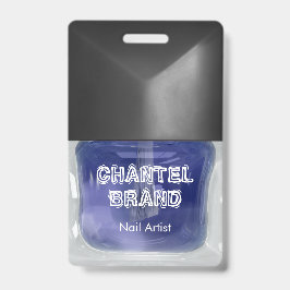 Moderner, trendiger, blauer Nagellack, Schönheitss Ausweis