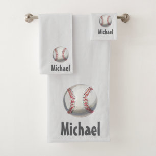 Moderner, trendiger Personalisierter Baseball-Spor Badhandtuch Set