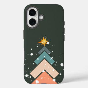 Moderner, trendiger Schneehochbaum iPhone 16 Hülle