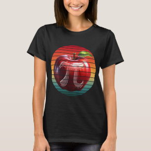 Moderner Trendiger Vintage Pi-Tag Apfel Frucht T-Shirt