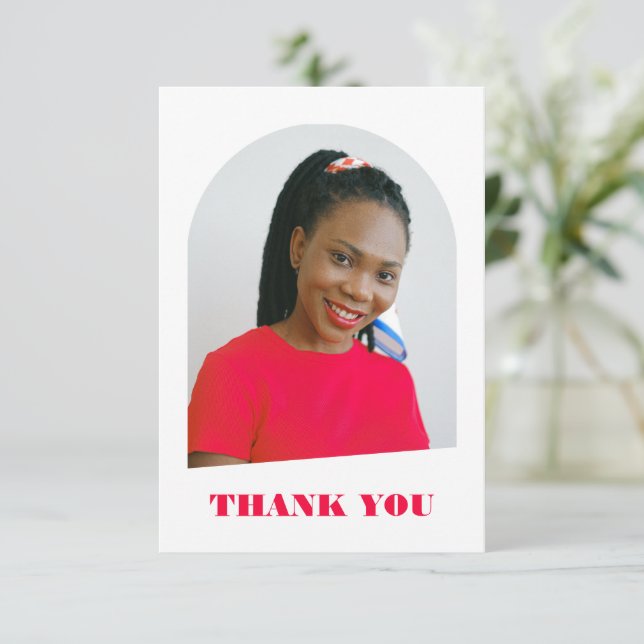 Moderner trendy Arch Pink Script Abschluss (Stehend Vorderseite)