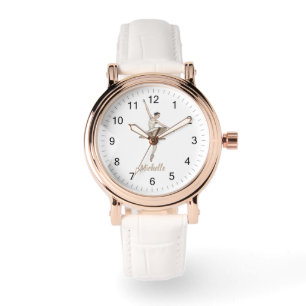 Moderner trendy Ballerina Balletanz Personalisiert Armbanduhr