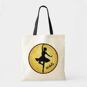 Moderner trendy Ballerina Balletanz Personalisiert Tragetasche