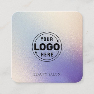 Moderner Trendy Beauty Salon Glitzer Quadratische Visitenkarte