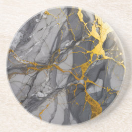 Moderner Trendy Grafit Grau und Gold Untersetzer