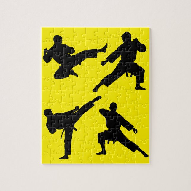 Moderner Trendy Karate / Taekwondo / Judo Yellow (Vertikal)