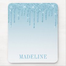 Moderner Trendy Light Blue Glitzer Tropfen