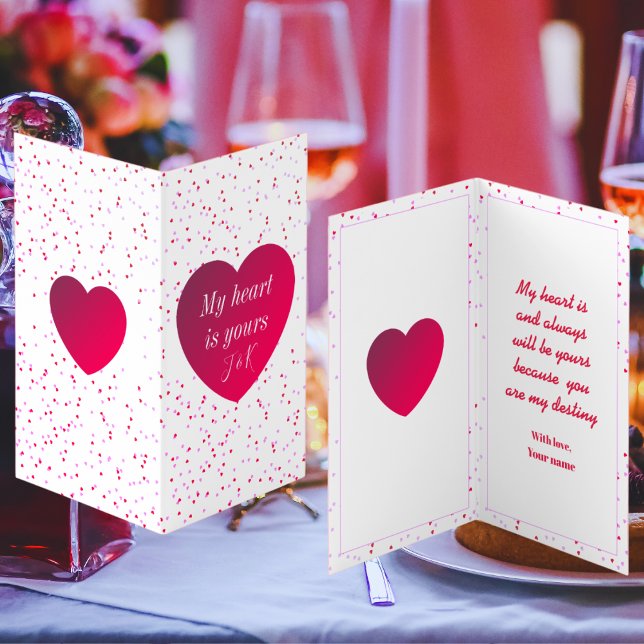 Moderner Trendy Stylish Red Heart Valentinstag (Von Creator hochgeladen)