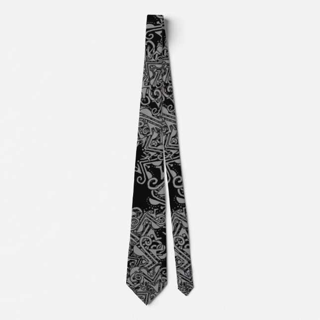 Moderner Tribalismus Elegante Print Krawatte (Vorderseite)