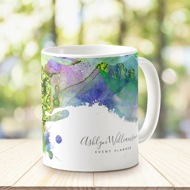 Moderner türkisblauer Spritzer Kaffeetasse (Von Creator hochgeladen)