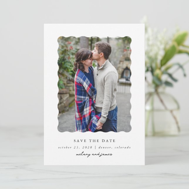 Moderner Typ Save The Date (Stehend Vorderseite)