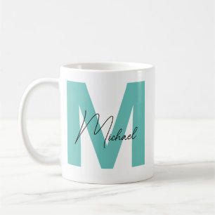 Moderner überarbeiteter Mit Monogramm Erstkaffee & Kaffeetasse