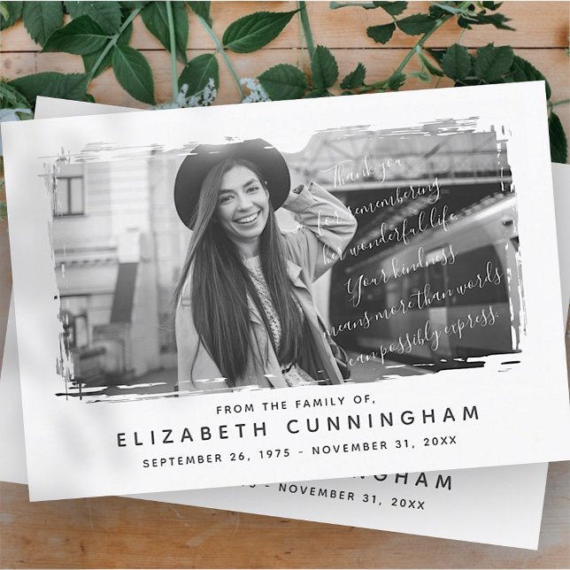 Moderner und einfacher Foto-Rahmen Dankeskarte (Von Creator hochgeladen)