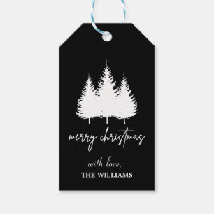 Moderner und eleganter Weihnachtsbaum personalisie Geschenkanhänger
