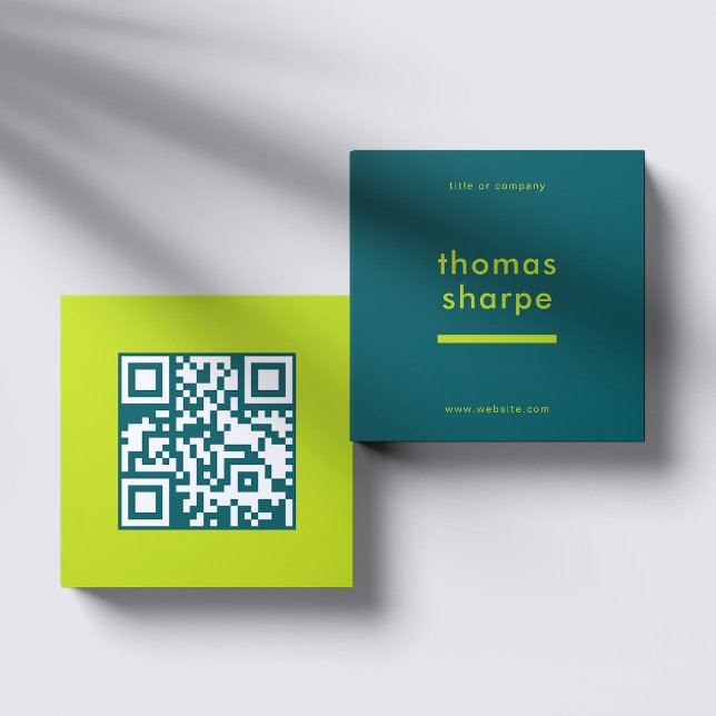 Moderner und minimaler QR Code Backer Quadratische Visitenkarte (Von Creator hochgeladen)