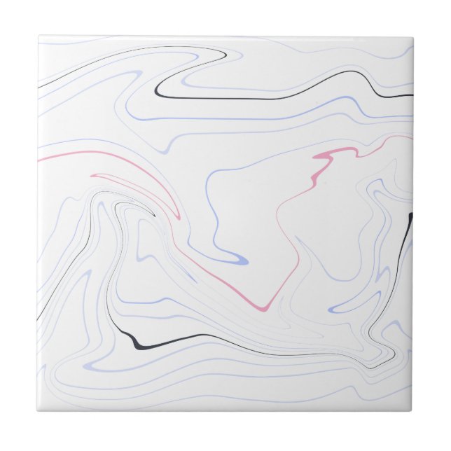 Moderner und minimaler rosa, schwarzer, blauer, we fliese (Vorderseite)