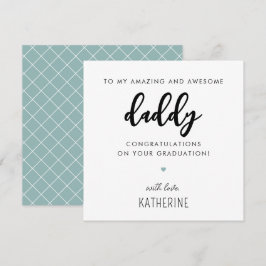 Moderner und Niedlicher Daddy Abschluss Karte