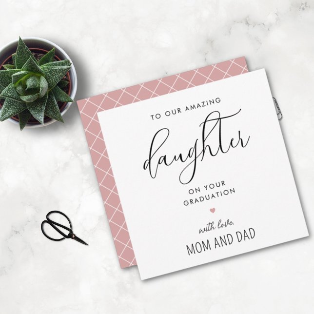 Moderner und Niedlicher Uni-Abschluss der Tochter- Karte (Von Creator hochgeladen)