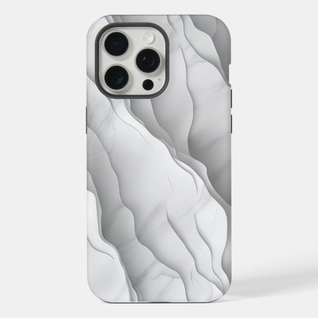 🌊 Moderner und sauberer Marmormuster 🌊 iPhone 15 Pro Max Hülle (Rückseite)