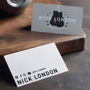 Moderner und trendiger Online Black Boxing Golf Cl Visitenkarte