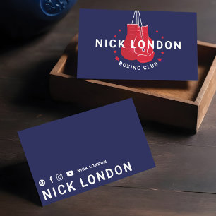 Moderner und trendiger Online Red Boxing Golf Club Visitenkarte