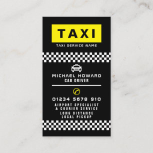 Moderner und trendiger Taxifahrer Visitenkarte