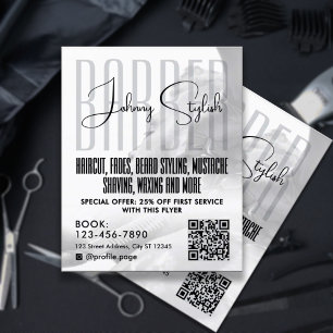 Moderner urbaner Stil Friseursalon Flyer