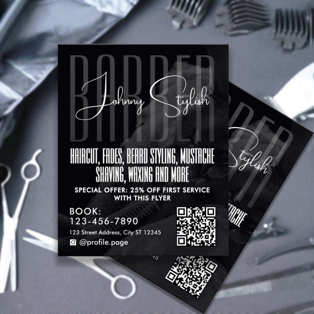 Moderner urbaner Stil Friseursalon Flyer (Von Creator hochgeladen)