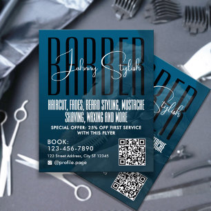 Moderner urbaner Stil Friseursalons Flyer