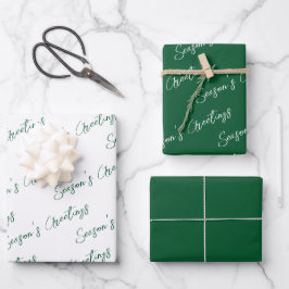 Moderner Urlaub auf der grünen Linie Geschenkpapier Set