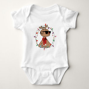 Moderner Urlaub Cool Rentier Weihnachten Baby Strampler
