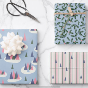 Moderner Urlaub im Mittelalter Geschenkpapier Set