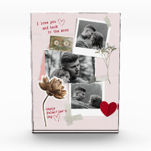 Moderner Valentinstag Personalisiertes Doppelzimme Fotoblock