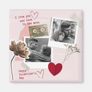 Moderner Valentinstag Personalisiertes Doppelzimme Magnet