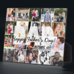 Moderner VATER 20 FotoCollage Happy Vatertag Fotoplatte<br><div class="desc">Moderner VATER 20 Fotocollage Happy Vatertag Plaque</div>