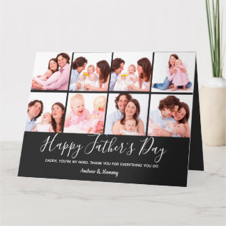 Moderner Vater 8 Foto Collage Vatertag Geschenkkar Karte