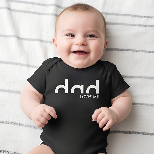 Moderner Vater für einfaches Design Liebe Baby Strampler (dad loves me baby bodysuit)