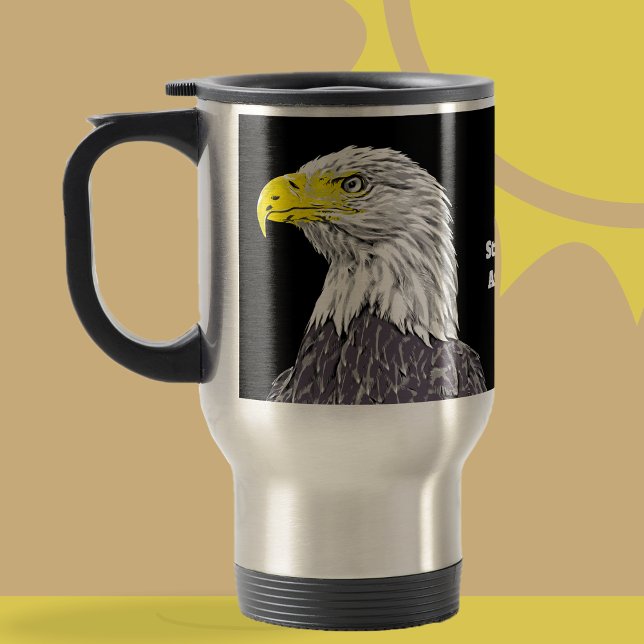 Moderner Vater & Husband - stark als Adler-Tasse Reisebecher (Eagle Mug)