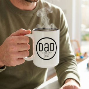 Moderner Vater mit einfachen Kindernamen etabliert Zweifarbige Tasse