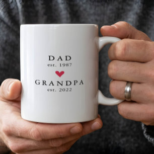Moderner Vater Opa Year Est. Tasse