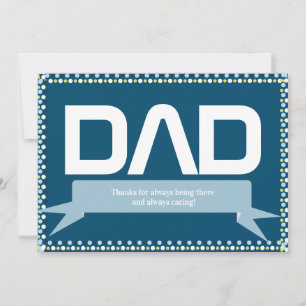 Moderner Vatertag Dad kümmert sich Karte
