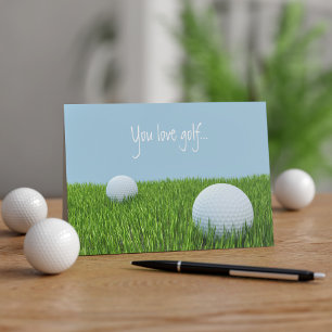 Moderner Vatertag-Grußkarte für Golf spielenden Va Karte
