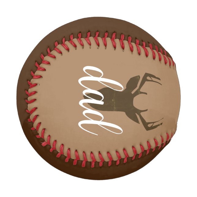 Moderner Vatertag Hirsch Vater Baseball (Vorderseite Links)