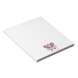 Moderner Vereinsname Tennis-Team Burgund Logo Notizblock