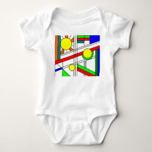 Moderner verklebter Glass-Look Baby Strampler
