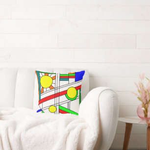 Moderner verklebter Glass-Look Kissen