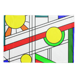 Moderner verklebter Glass-Look Kissenbezug