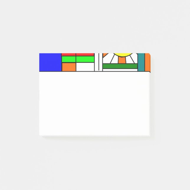 Moderner verklebter Glass-Look Post-it Klebezettel (Vorderseite)