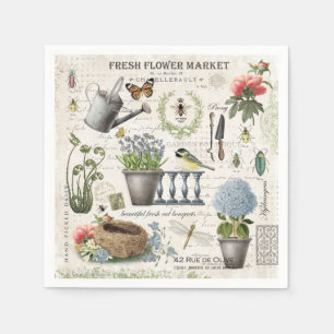 Moderner Vintager Bauernhof Serviette